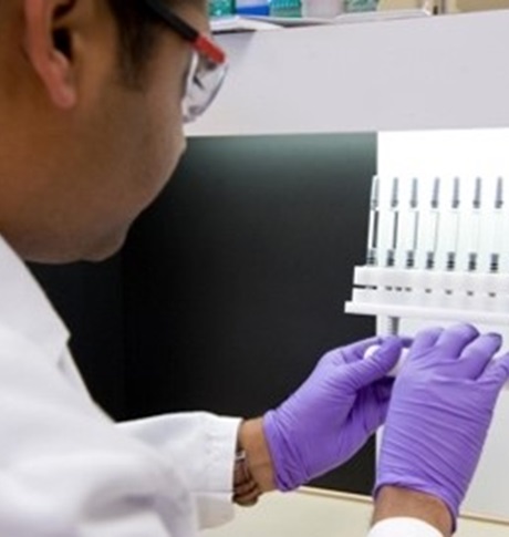 Oamenii de știință inspectează manual seringile.